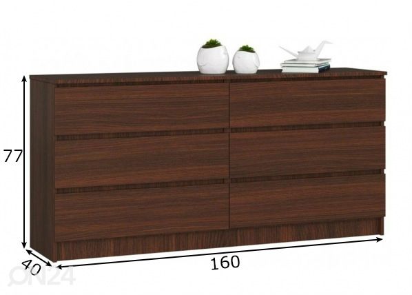 Lipasto 160 cm mitat