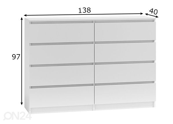 Lipasto Marina 138 cm mitat