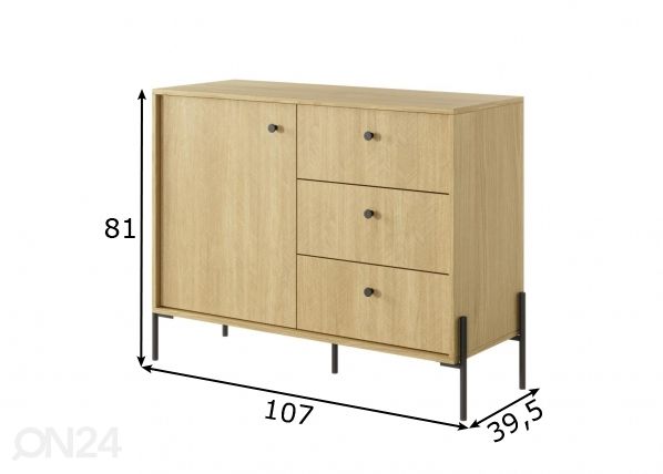 Lipasto Scandi D 107 cm mitat