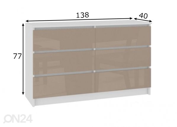 Lipasto Sexto 138 cm mitat