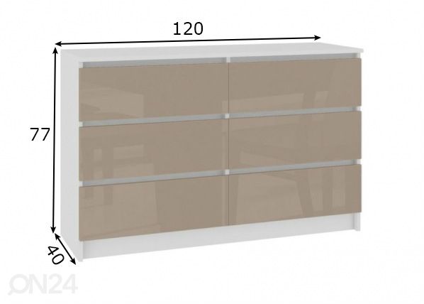 Lipasto Torino 120 cm mitat