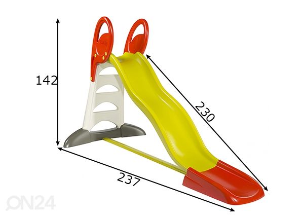 Liukumäki 230 cm mitat