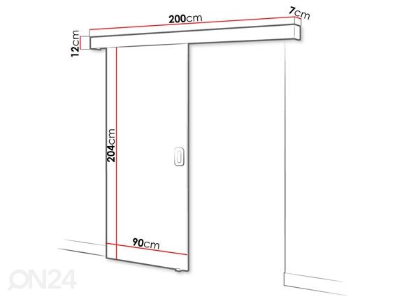 Liukuovi 90 cm mitat