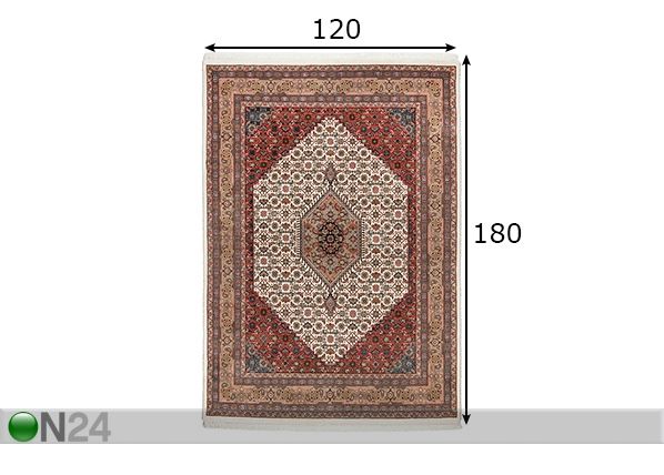 Matto Benares Bidjar 9 120x180 cm mitat