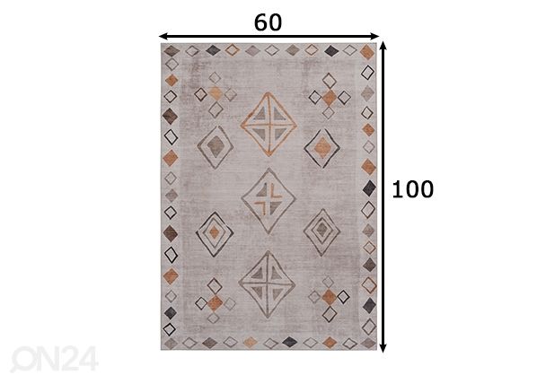 Matto Bergen 60x100 cm, beige mitat