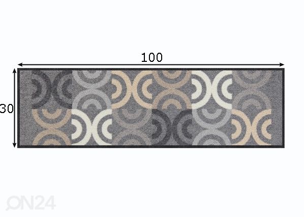 Matto Borrby city chic 30x100 cm mitat