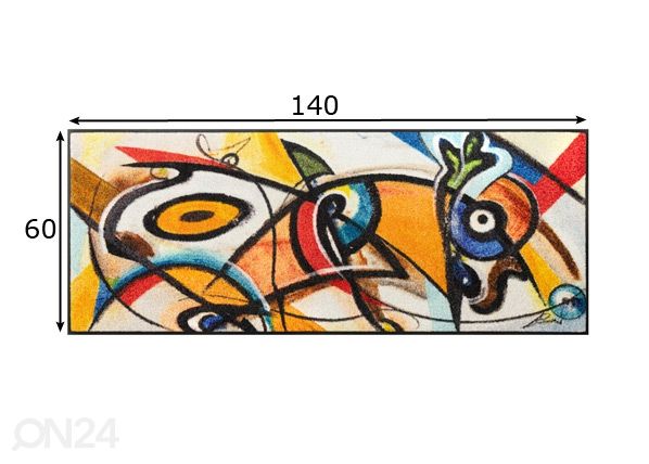 Matto Flying fish 60x140 cm mitat