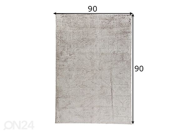 Matto Furry 90x90 cm mitat