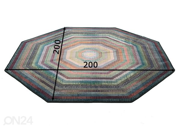 Matto Gabiro 200x200 cm, kirjava mitat