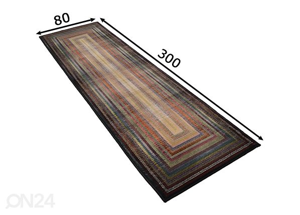 Matto Gabiro 80x300 cm, kirjava mitat