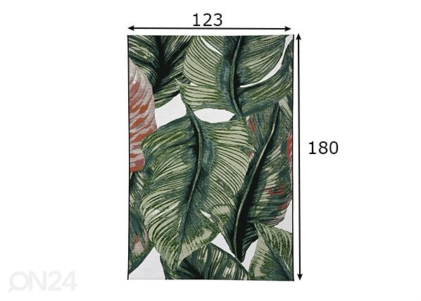 Matto GARDEN LEAF 123x180cm mitat