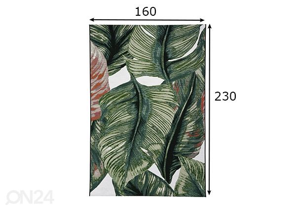 Matto GARDEN LEAF 160x230cm mitat