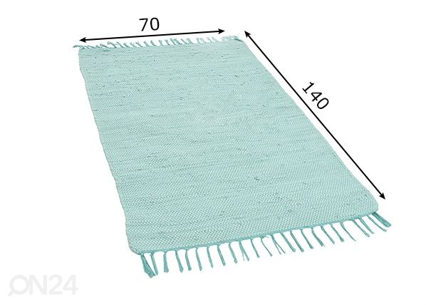 Matto Happy Cotton 70x140 cm, mintunvihreä mitat