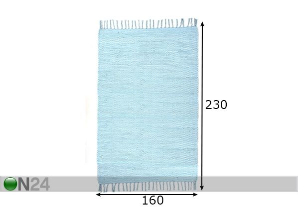 Matto Happy Cotton Uni 160x230 cm mitat