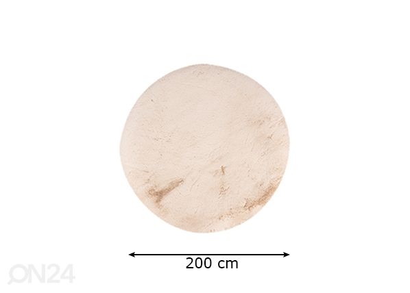 Matto Heaven Beige Ø200 cm mitat