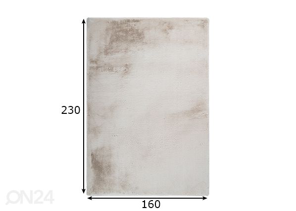 Matto Heaven Beige 160x230 cm mitat