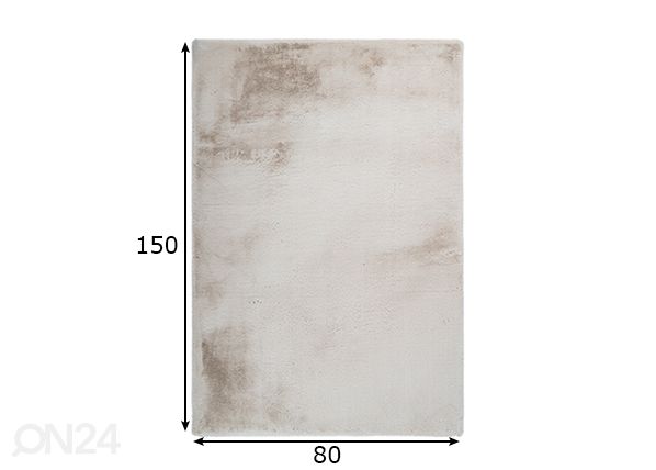 Matto Heaven Beige 80x150 cm mitat