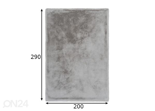 Matto Heaven Silver 200x290 cm mitat