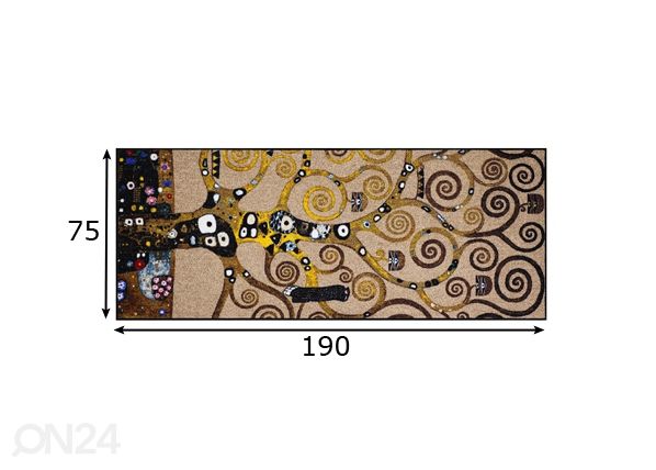 Matto KLIMT LEBENSBAUM 75x190 cm mitat