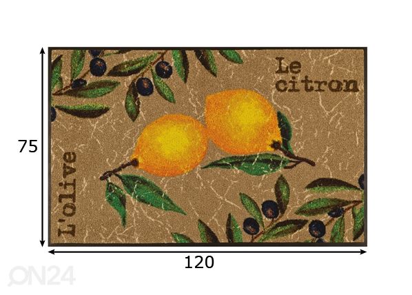 Matto LE CITRON 75x120 cm mitat