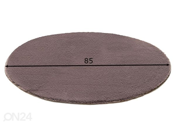 Matto Madera Ø 85 cm, tummanharmaa mitat