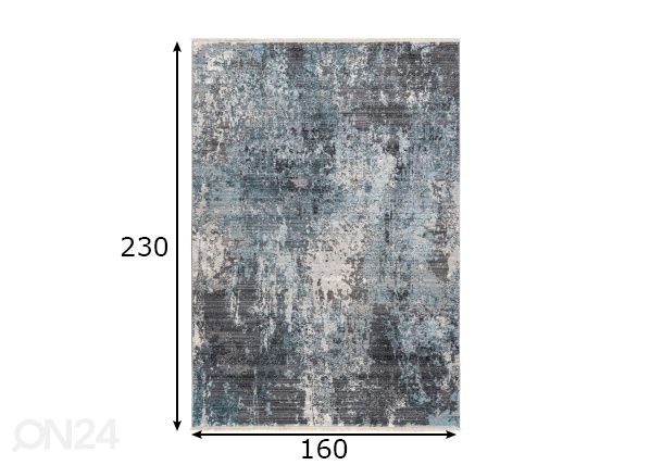 Matto Medellin Silver-Blue 160x230 cm mitat