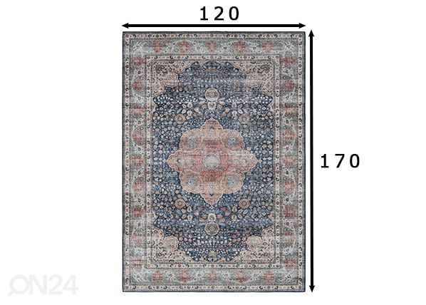 Matto Nepal 120x170 cm, sininen mitat