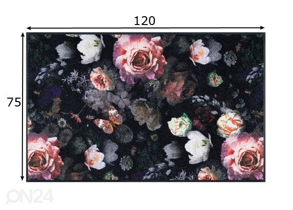 Matto Night Roses 75x120 cm mitat