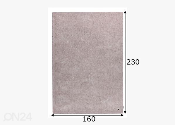 Matto om Tailor Cozy, 160x230 cm beige mitat