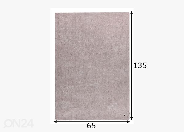 Matto om Tailor Cozy, 65x135 cm beige mitat