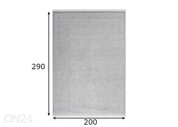 Matto Pierre Cardin Silver 200x290 cm mitat