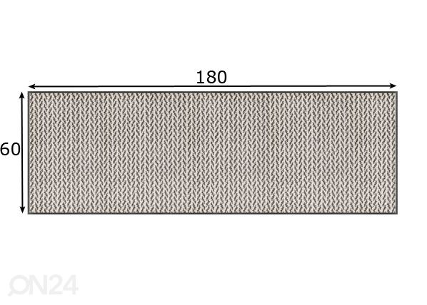 Matto Revive Duo Latte 60x180 cm mitat