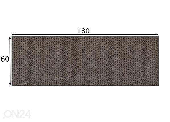 Matto Revive Duo Mocha 60x180 cm mitat