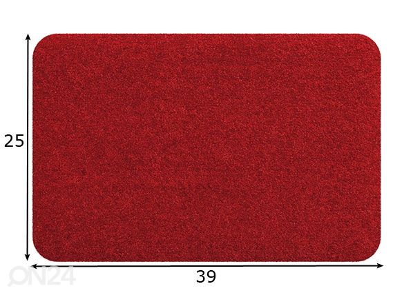 Matto ROT 25x39 cm mitat