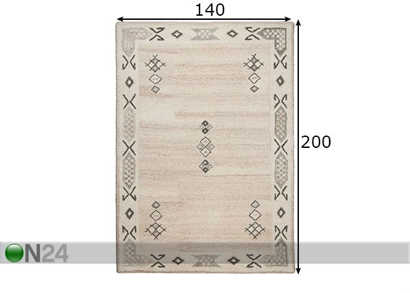 Matto Royal Berber 140x200 cm mitat