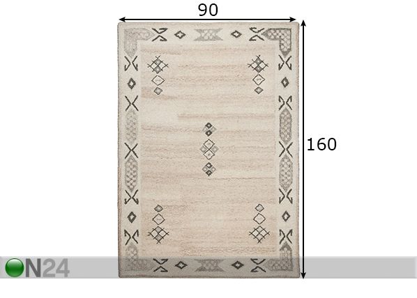 Matto Royal Berber 90x160 cm mitat