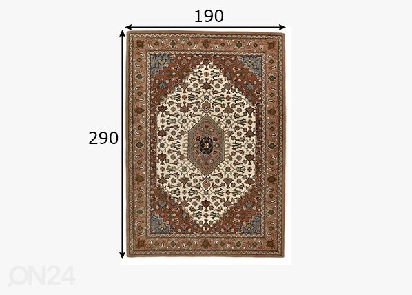 Matto Royal Persian, 190x290 cm beige mitat