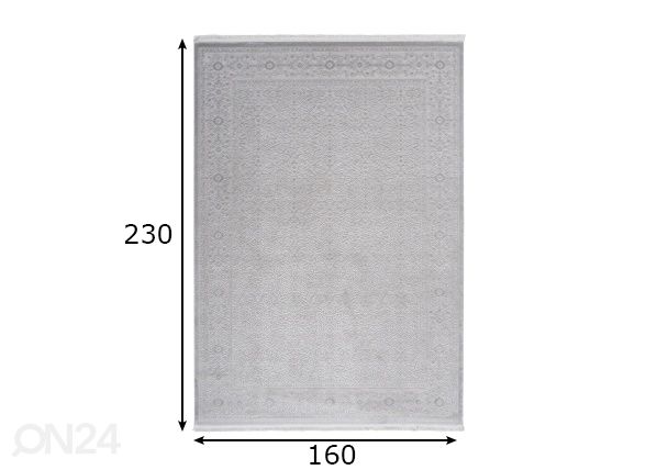 Matto Silver Pierre Cardin 160x230 cm mitat