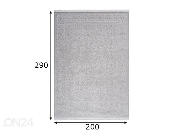 Matto Silver Pierre Cardin 200x290 cm mitat