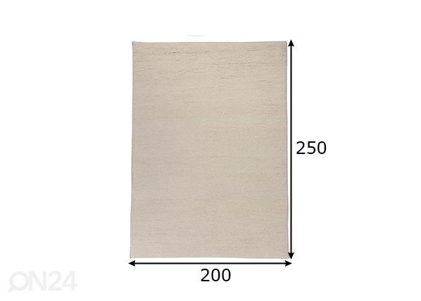 Matto Taza Royal 200x250 cm blanc mitat