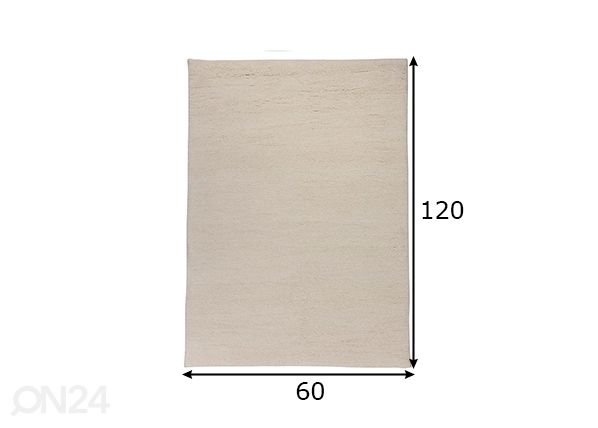 Matto Taza Royal 60x120 cm blanc mitat