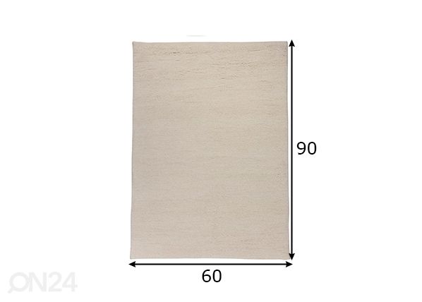 Matto Taza Royal 60x90 cm blanc mitat