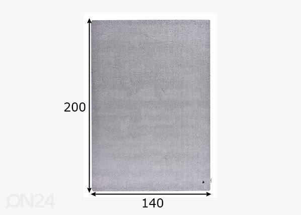 Matto Tom Tailor Cozy, 140x200 cm harmaa mitat