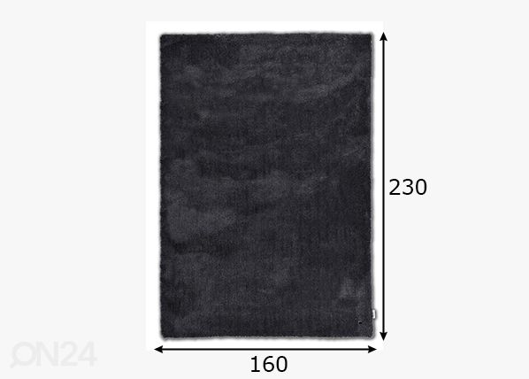 Matto Tom Tailor Cozy, 160x230 cm antrasiitti mitat