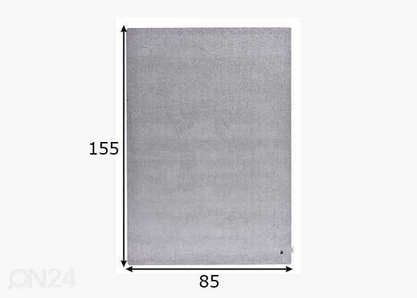 Matto Tom Tailor Cozy, 85x155 cm harmaa mitat