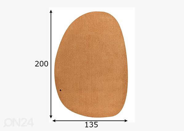 Matto Tom Tailor Cozy Pebble, 135x200 cm kullanvärinen mitat