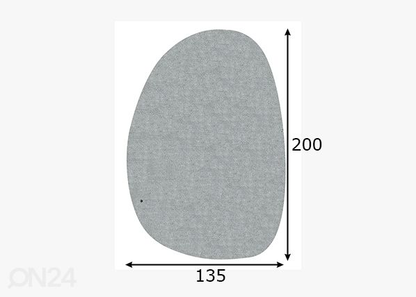 Matto Tom Tailor Cozy Pebble, 135x200 cm minttu mitat