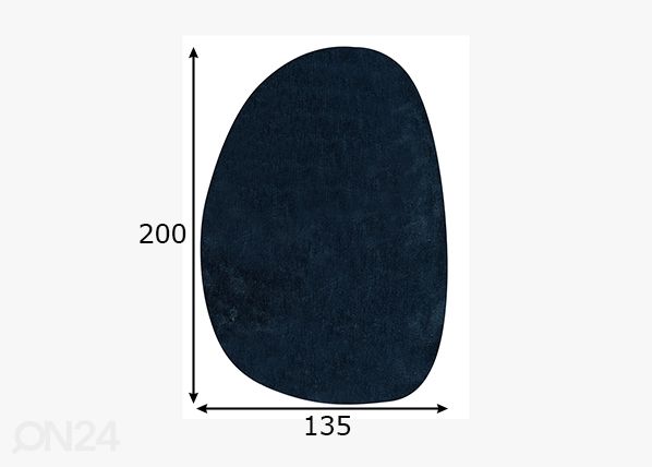 Matto Tom Tailor Cozy Pebble, 135x200 cm petroolinvärinen mitat