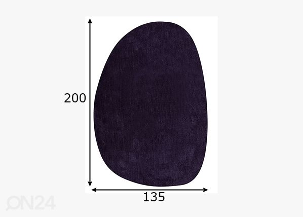 Matto Tom Tailor Cozy Pebble, 135x200 cm violetti mitat