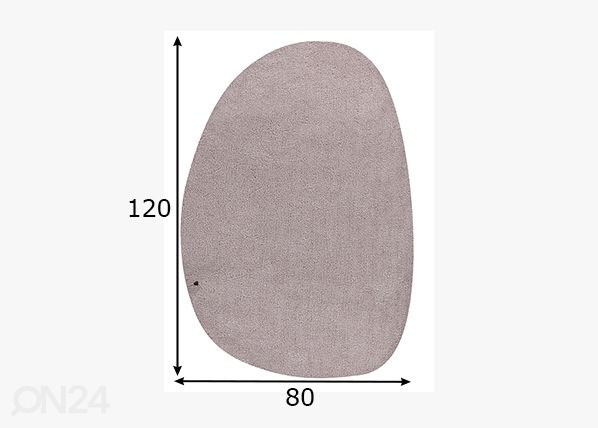 Matto Tom Tailor Cozy Pebble, 80x120 cm beige mitat